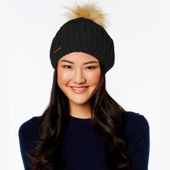 Michael Kors Accessories - [ Michael Kors ] Pom Pom Beenie Black